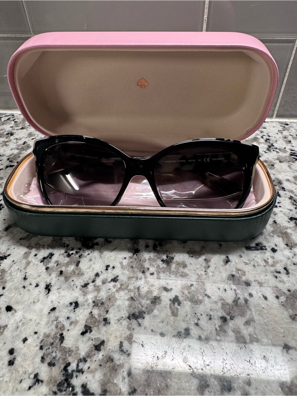 kate spade Black Cat-Eye Sunglasses with Gradient Lenses